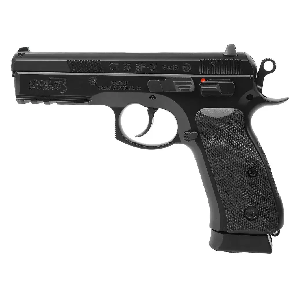 CZ 75 SP-01 50TH Anniversary Handgun 9mm Luger 19rd Magazine 4.6" Barrel Black Poly Coat Manual Safety