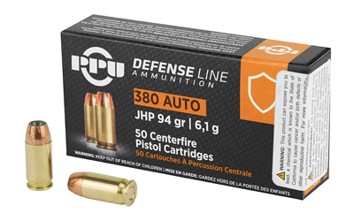 TRZ Trading Inc. PPU Handgun Ammunition .380 ACP 94 gr JHP 951 fps 951 fps 50/ct
