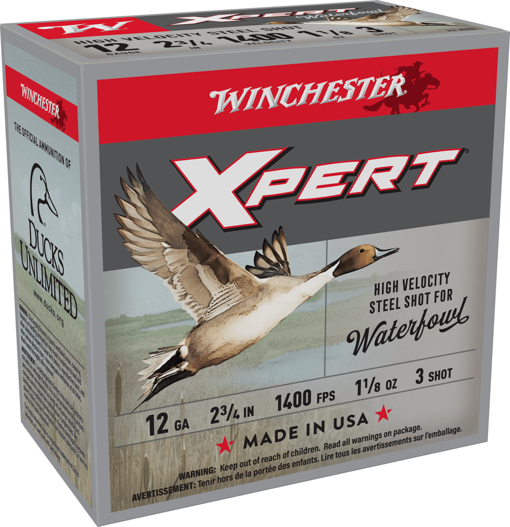 WINCHESTER SUPER X XPERT H.V. STEEL 12GA 2-3/" 1-1/8OZ #3 25RDS BX 250RD CASE