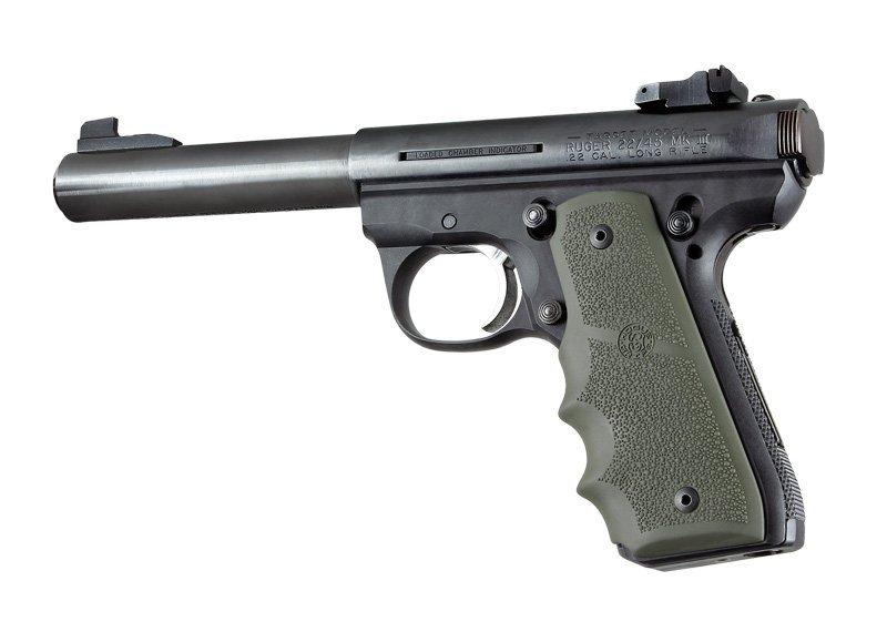Hogue Inc. Ruger 22/45 RP Rubber Grip with Finger Grooves OD Green