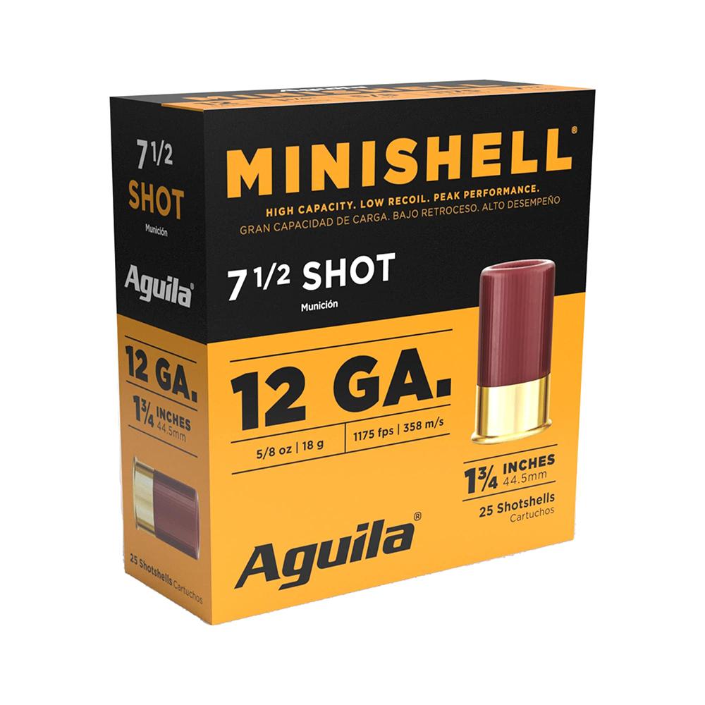 AGUILA 12GA MINI SHELL 1 3/4" 5/8 OZ 7.5 25RD BX 10 BOXES PER CS