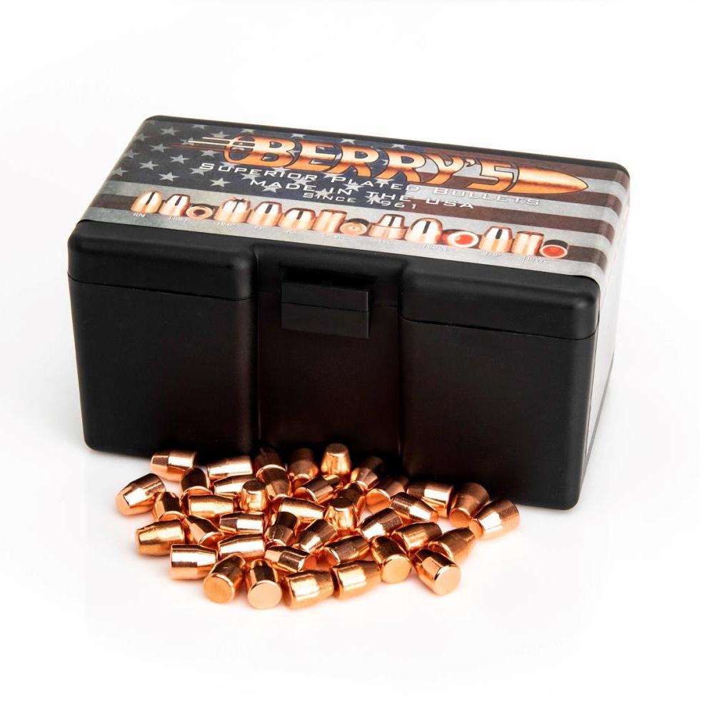 Berry's Superior Plated Pistol Bullets 9mm .356" 124gr FP 1000/ct