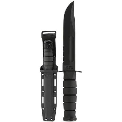 KA-BAR Knives KBAR FIGHTING KNF 7" BLK SRTD W/STH
