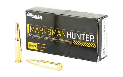 Sig Sauer Marksman Hunter GameKing Rifle Ammunition .308 Win 165gr HPBT 2700 fps 20/ct