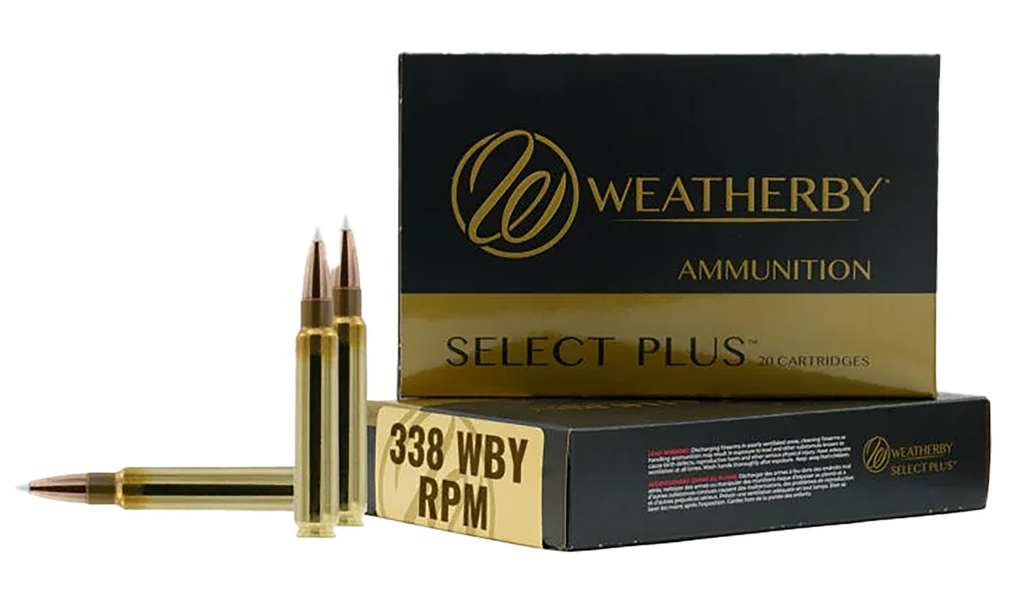 Weatherby Select Plus Barnes TTSX Rifle Ammunition .338 WBY RPM 185gr PT 3100 fps 20/ct