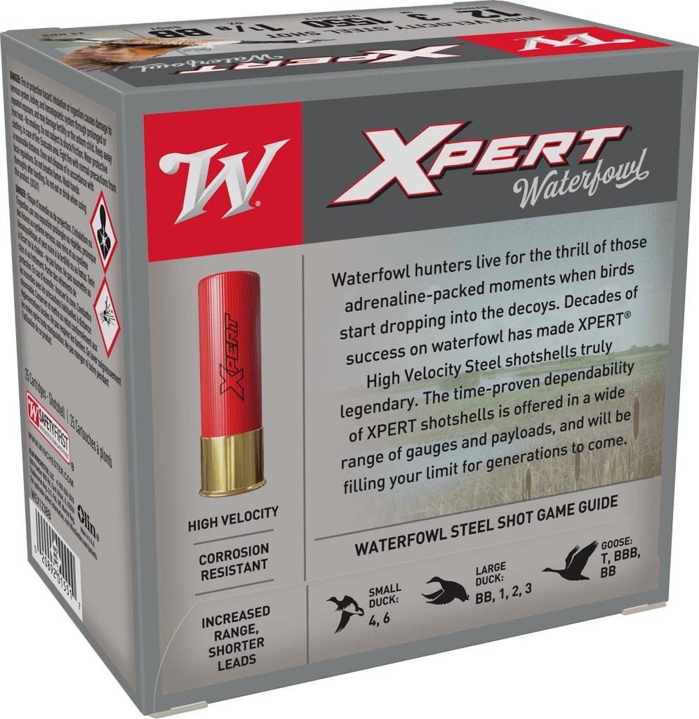 Winchester Xpert High-Velocity Steel Shotshells 12 ga 3" 1-1/8 oz 1550 fps #BB 25/ct