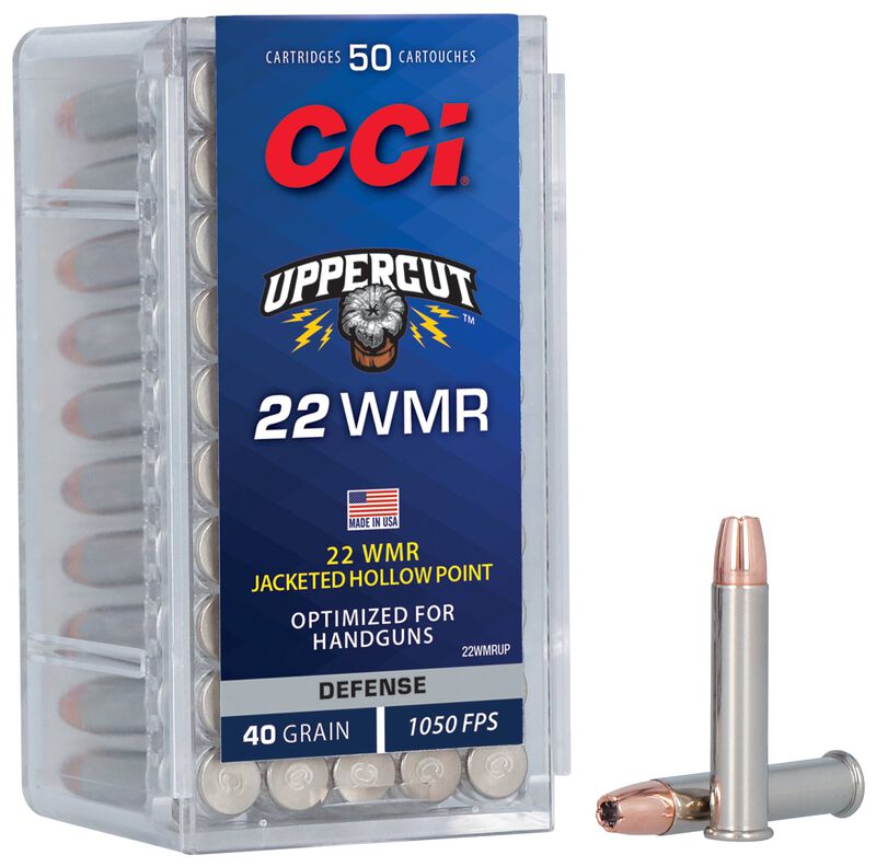 CCI Uppercut Rimfire Ammunition .22 WMR 40gr JHP 1050 fps 50/ct