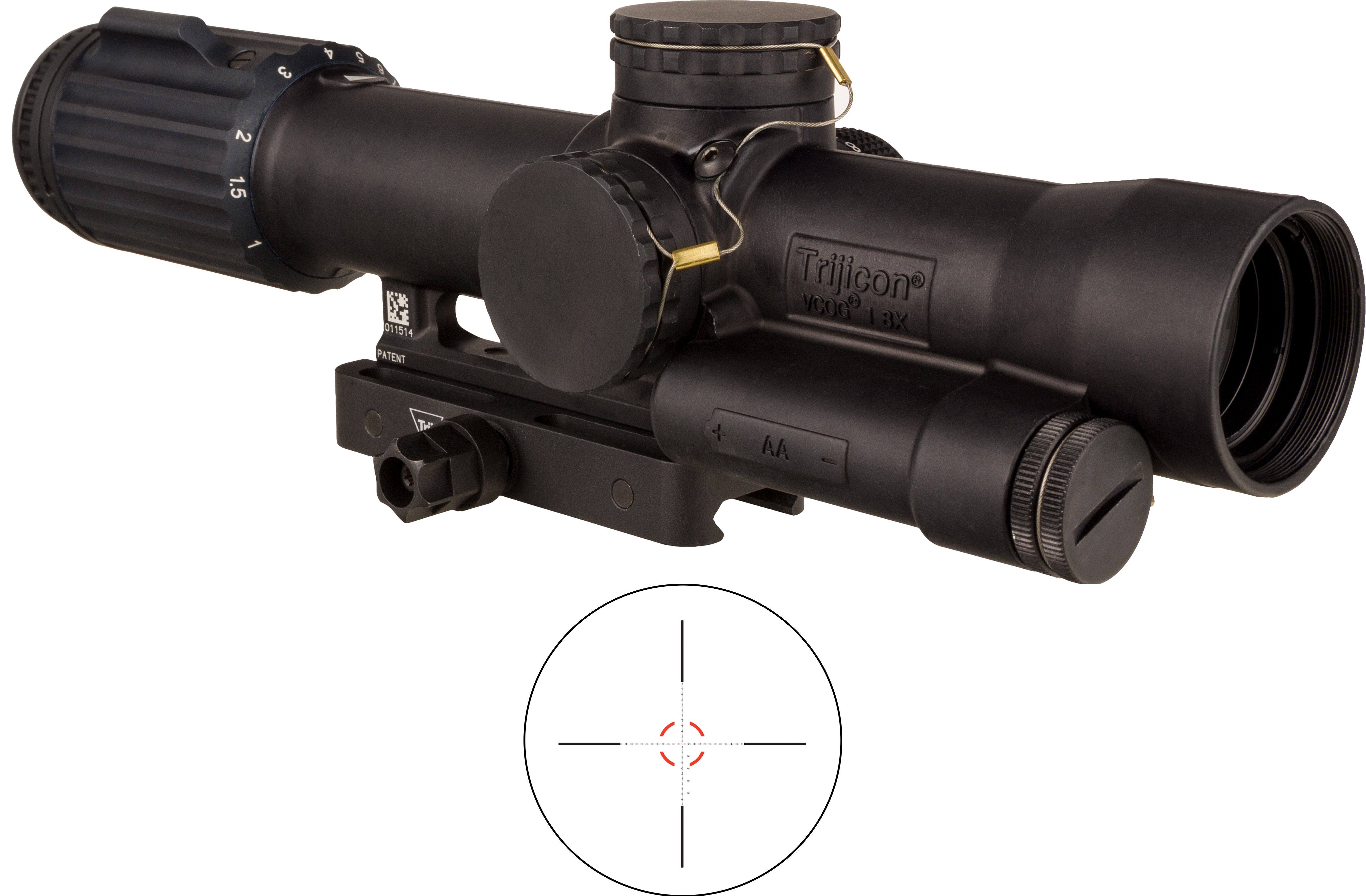 Trijicon TRJ VCOG 1-8X28 SCO MOA FFP SEGMENTED CIRCLE CROSSHAIR RET