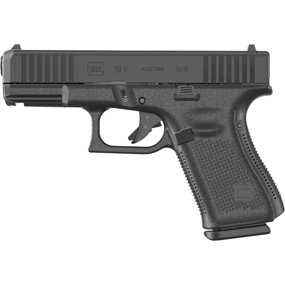 Glock V-Series Model 19 Handgun 9mm Luger 10rd Magazines (3) 5.5" Barrel Black US Made