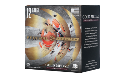 Federal Premium Gold Medal Paper Shotshells 12ga 2-3/4" 1oz 1330 fps #8 25/ct