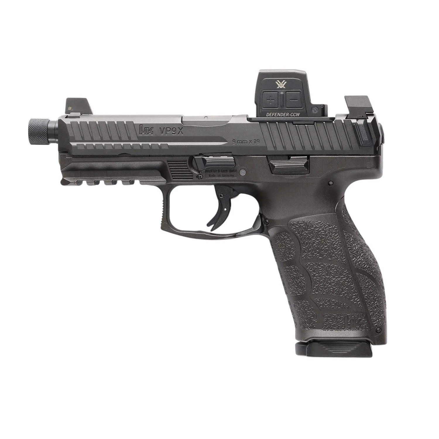 Heckler & Koch Inc. H&K VP9A1 X Tactical Optic Equipped(Vortex) Handgun 9mm Luger 17(1) & 20(1)rd Magazines 4.7" Threaded Barrel Black