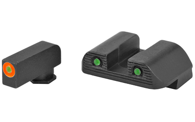 Ameriglo Trooper Tritium Sight Set Green with Orange Front Green with Black Rear for Glock 42 43 43x 48