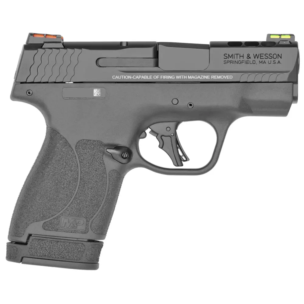Smith & Wesson Inc. S&W Performance Center M&P 9 Shield Plus 9mm Luger 10rd & 13rd Magazines (2) 3.1" Ported Barrel Black Fiber Optic Sights Manual Thumb Safety
