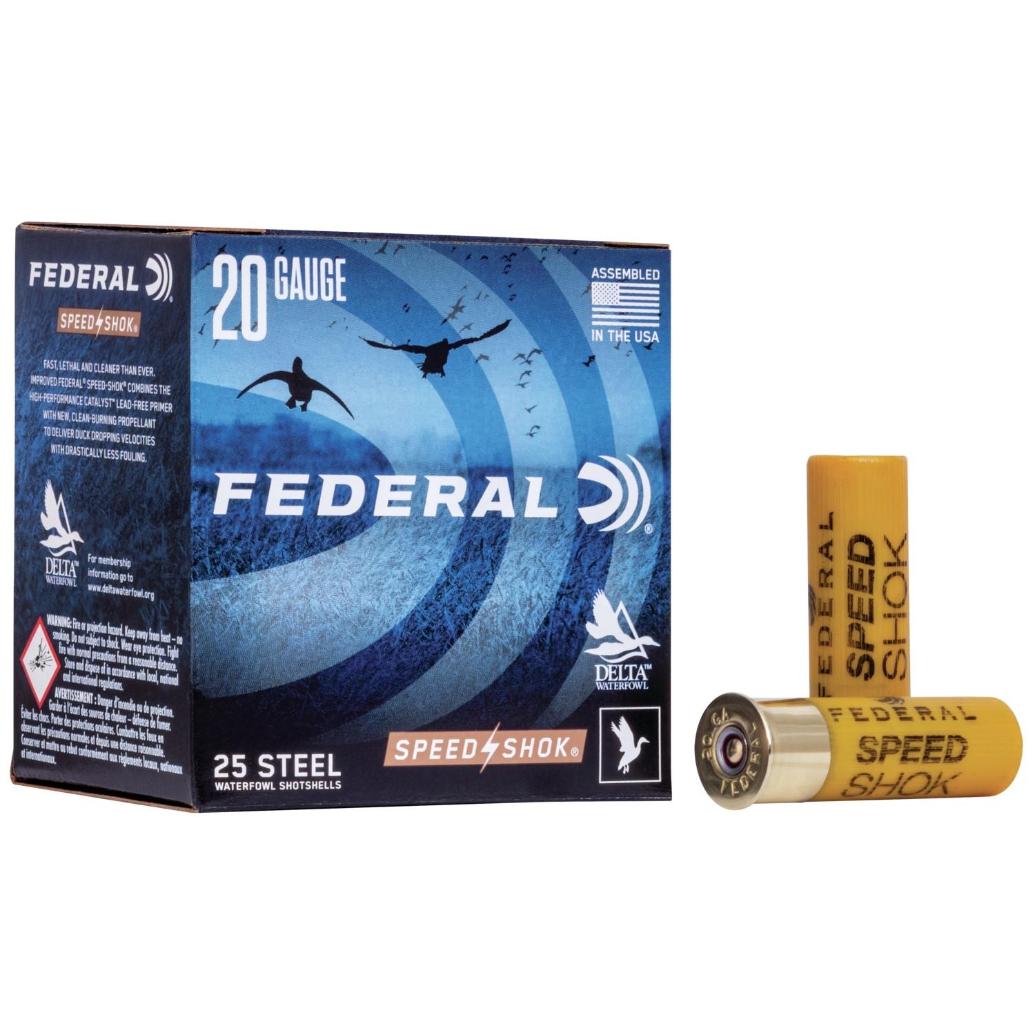 Federal Speed-Shok Waterfowl Steel - 20ga 2-3/4" 3/4oz #6-Shot 25/ct