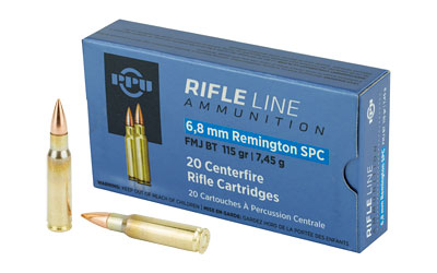 TRZ Trading Inc. PPU Standard Rifle Ammunition 6.8mm SPC 115 gr FMJBT 2624 fps 20/ct
