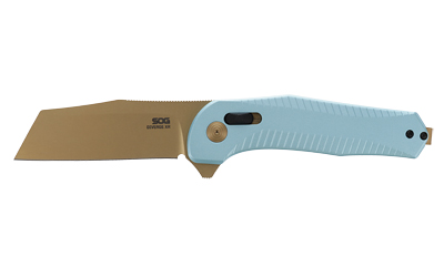 SOG Knives Diverge XR Folding Knife 3" Sheepsfoot Blade Gold and Light Blue