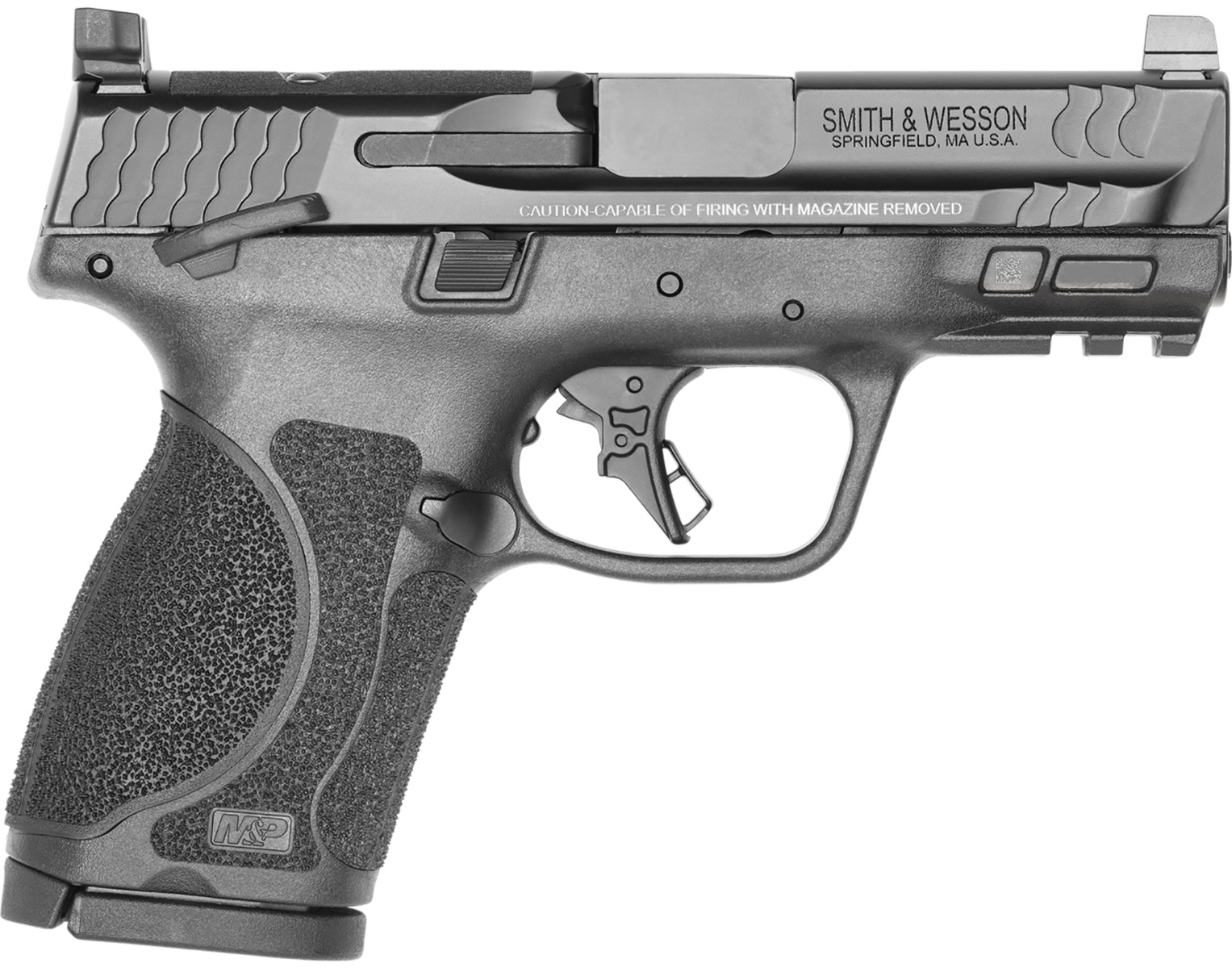 Smith & Wesson Inc. S&W M&P9 M2.0 Compact Optic Ready Handgun 9mm Luger 15rd Magazine 3.6" Barrel Thumb Safety Black