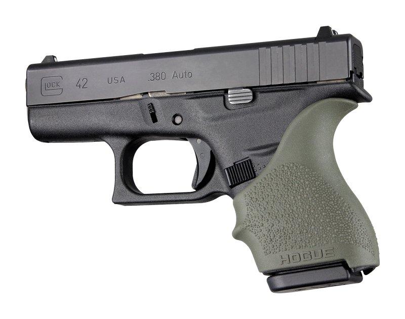 Hogue Inc. HandAll Beaver Tail Grip Sleeve Glock 42 43 OD Green