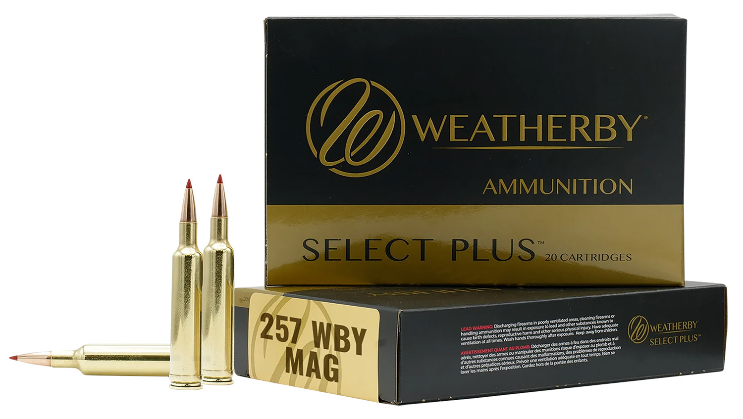 Weatherby Select Plus Rifle Ammunition .257 Wby Mag 100gr Scirocco 3575 fps 20/ct
