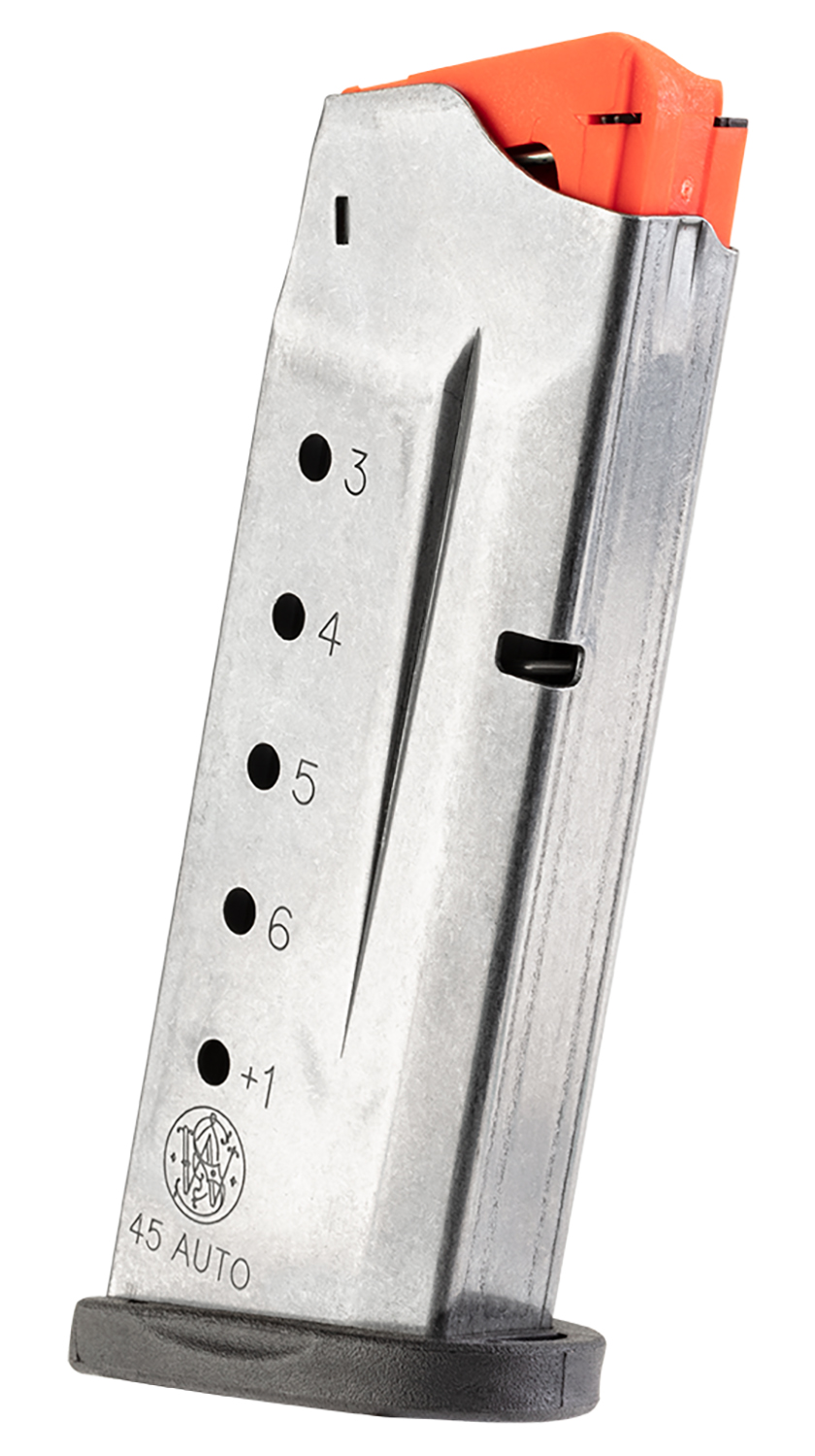 Smith & Wesson M&P Shield Handgun Magazine Stainless Steel .45 Auto 6/rd