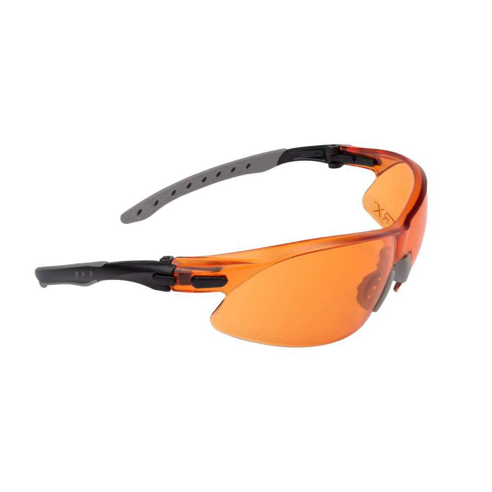 Allen ULTRX Keen Safety Glasses Black with Amber Lenses