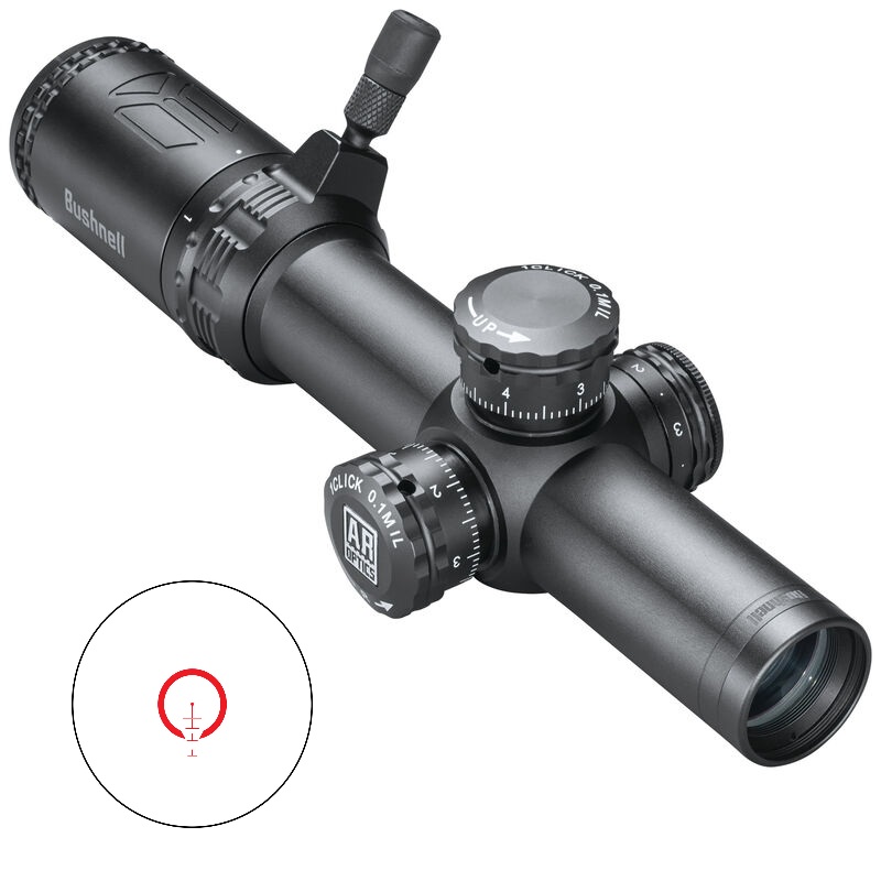 Bushnell AR Rifle Scope - 1-4x24mm Illuminated BTR-1 Reticle Black Matte