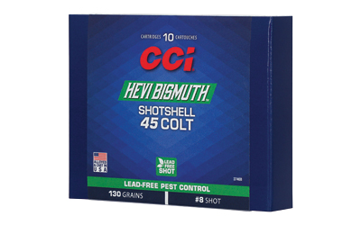 CCI Hevi Bismuth Centerfire Shotshell 45 Colt 130gr #8 1050 fps 10/ct