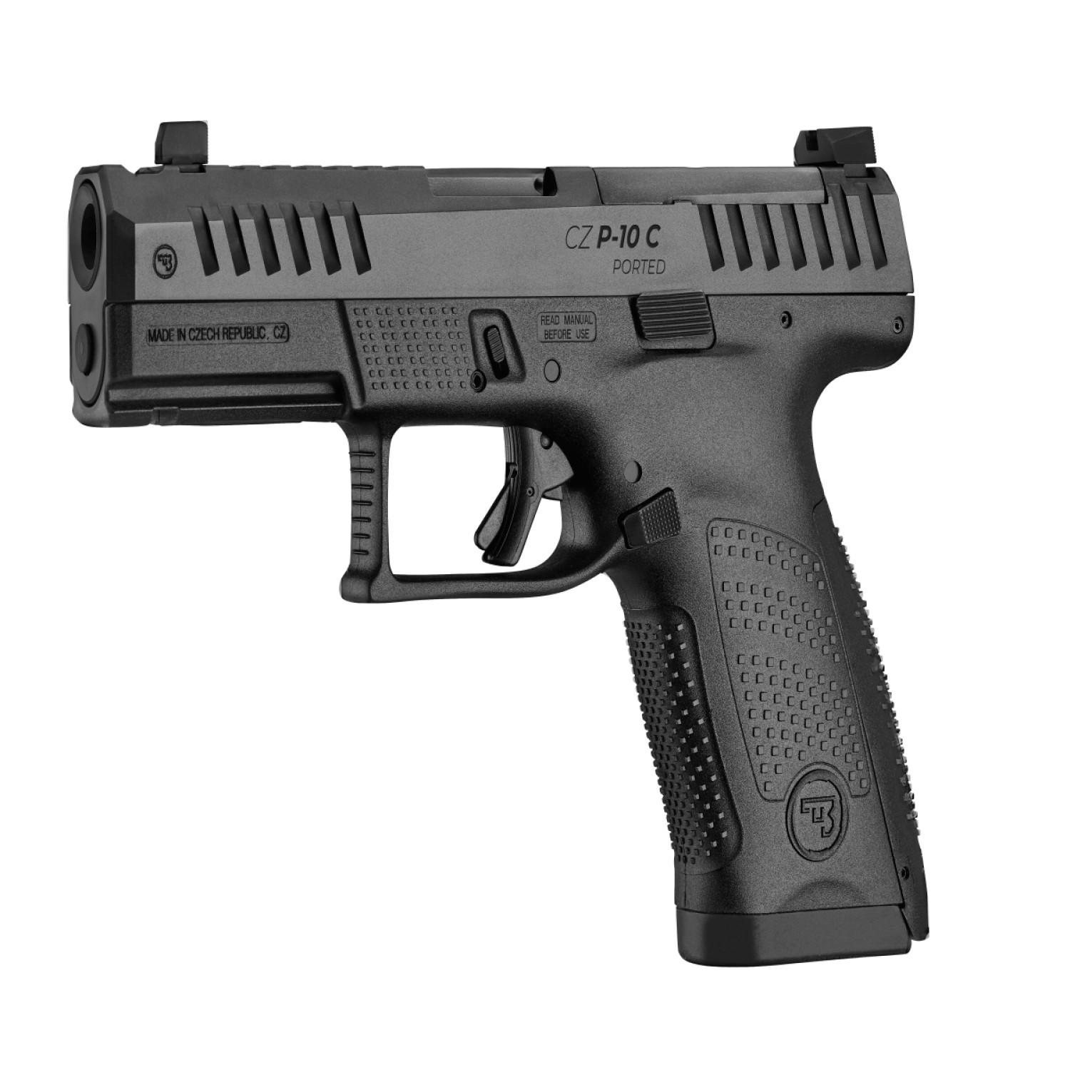 CZ P-10C 9mm 15Rd Magazine(2) 4" Barrel Ported Black Optic Ready