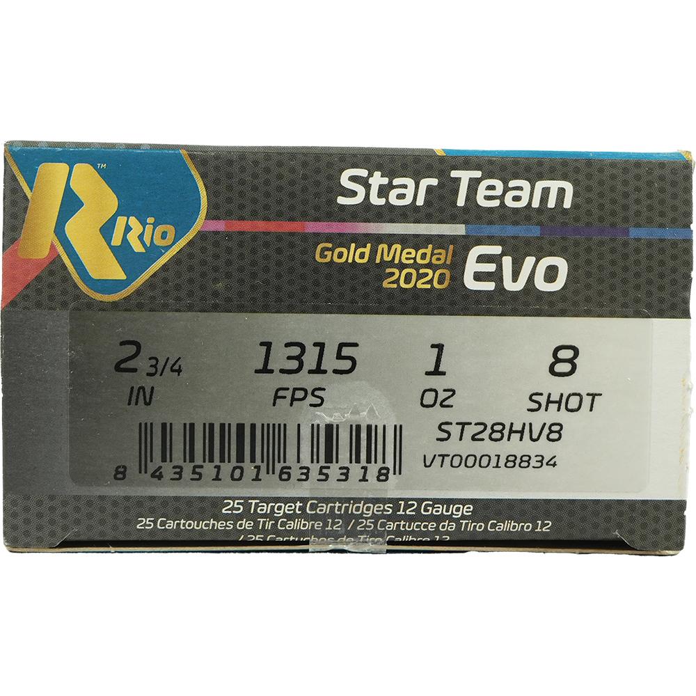 Rio Outdoors Corp Star Team EVO 28 HV Shotshells 12ga 2-3/4" 1oz 1315fps #8 25/ct