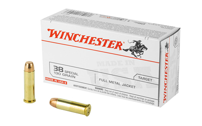 Winchester USA Handgun Ammunition .38 Spl 130 gr FMJ 50/ct