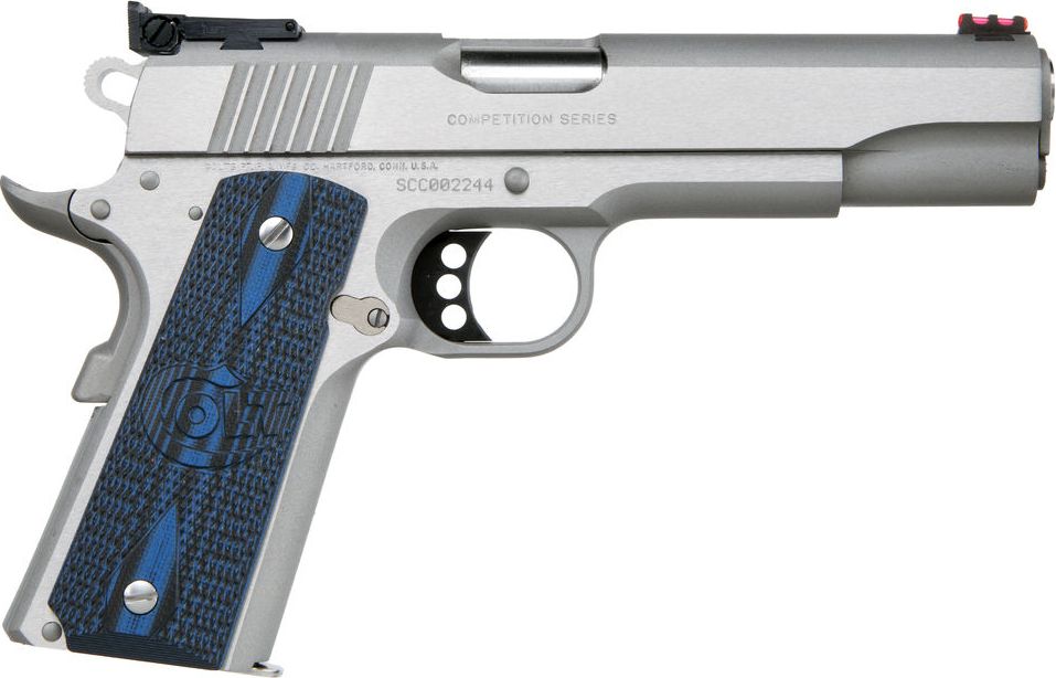 Colt Gold Cup Handgun .45 Auto 8rd Magazine 5" Barrel Stainless Finish G10 Grips