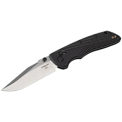 Hogue Deka Manual Folder Knife 3 1/4" Clip Point Blade Black With Thumb Studs