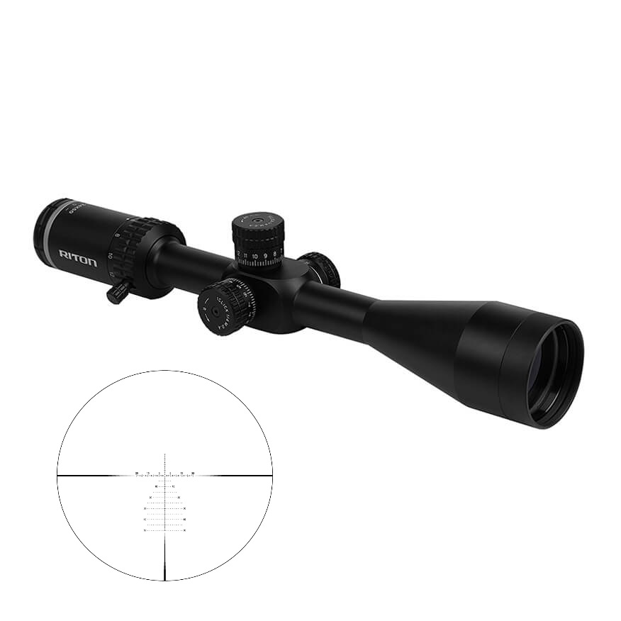 Riton X1 Conquer Rifle Scope 6-24x50 1" FFP MPSR Non-Illum MOA - Black