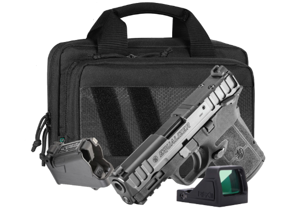 Smith & Wesson Inc. S&W Equalizer Carry On Bundle 9mm Luger 10rd(1)13rd(1)&15rd(1) Magazines 3.67" Barrel Thumb Safety Savior Bag RFX11 Green Dot