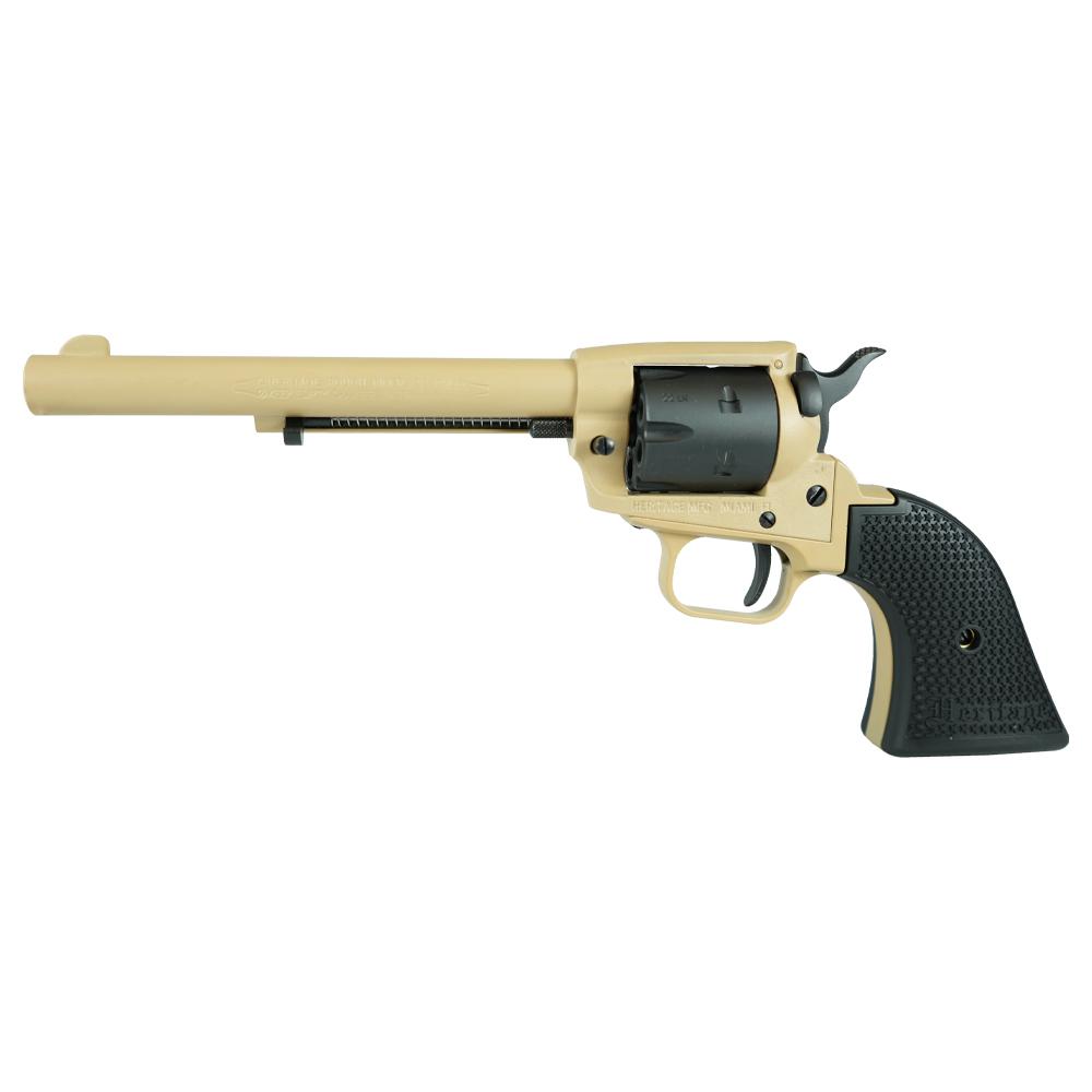 Taurus International - Heritage Heritage Rough Rider Steel Frame Sabre Sand Cerakote Handgun .22 LR 6rd Capacity 6.5" Barrel Polymer Black