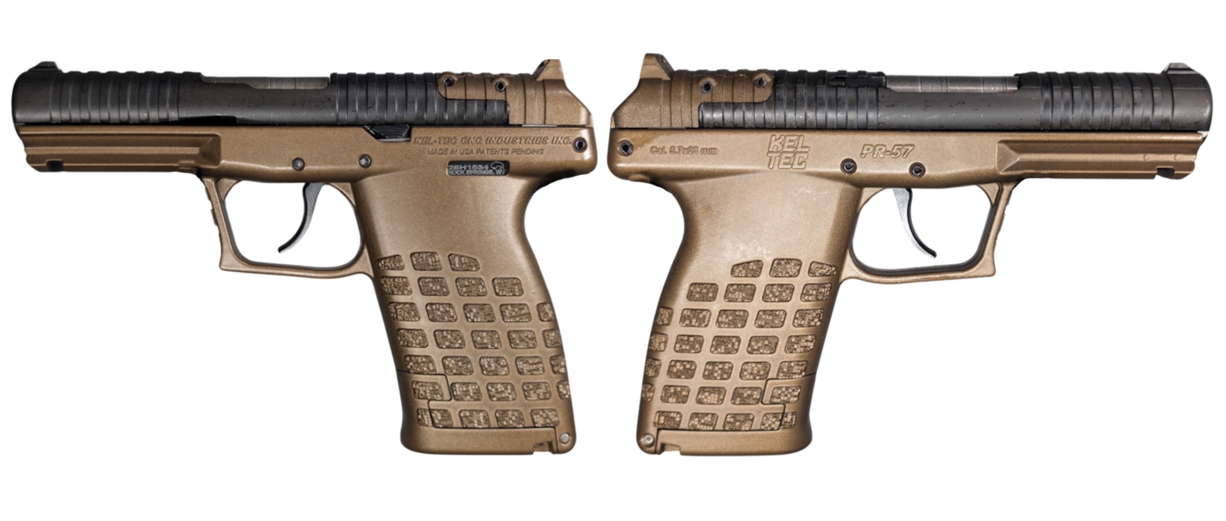 KELTEC PR57 5.7X28 PISTOL 4.64"BBL OPTIC READY, BURNT BRONZE, 20+1, 2-STRIPPER CLIPS