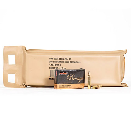PMC Bronze Battle Pack Rifle Ammunition .223 Rem 55 gr FMJ 2900 fps 200ct