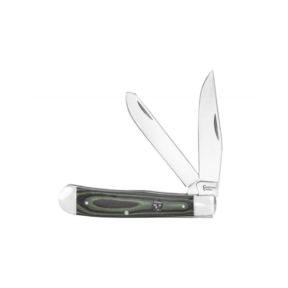 Rock Ridge Outdoors ABKT Cattleman Trapper Cowhand Knife 2 Blades Green