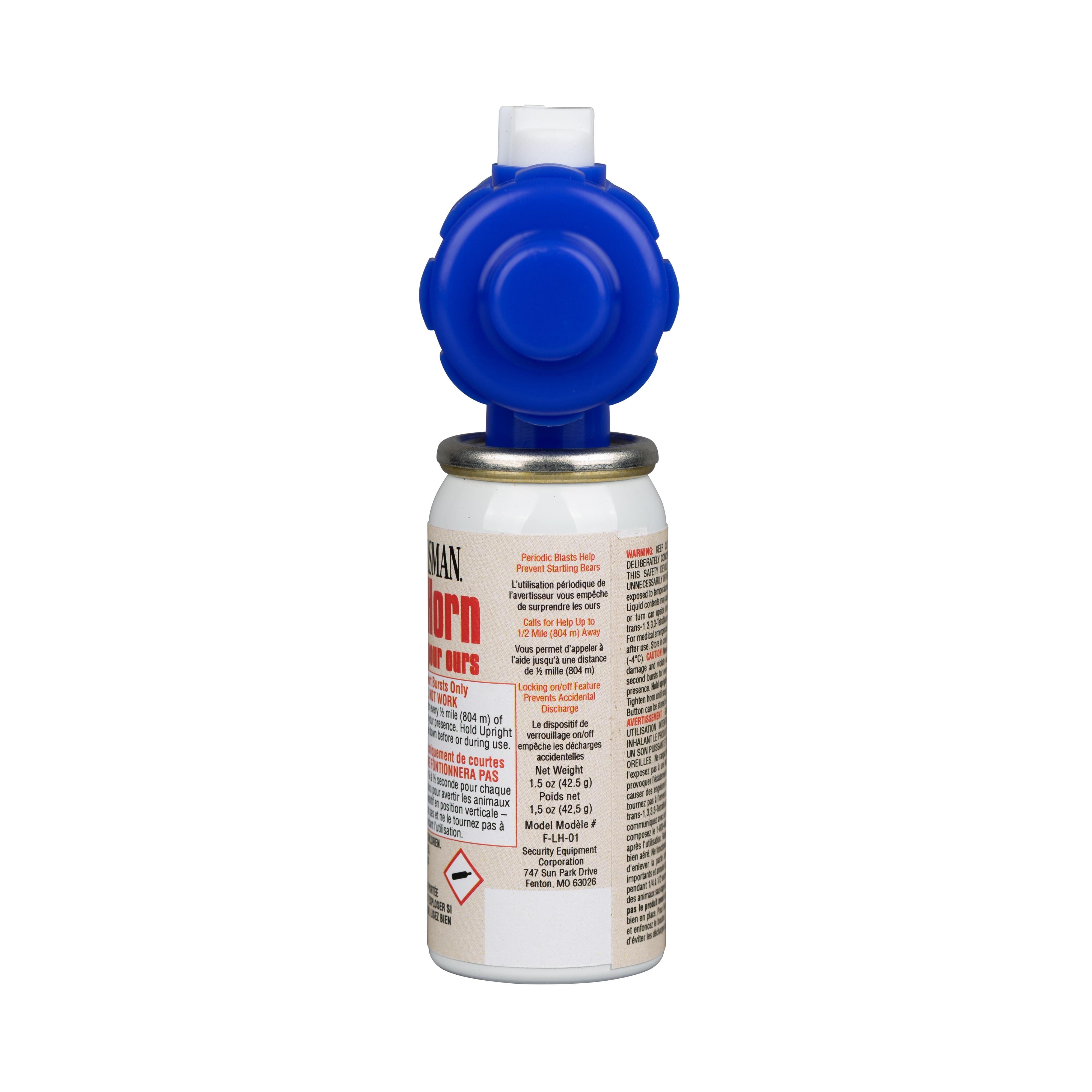 Security Equipment Corporation Sabre Frontiersman Bear Horn with On/Off Locking Top to Prevent Accidental Deployment