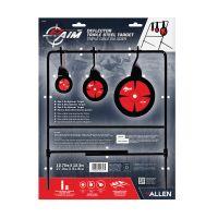 The Allen Company Inc. EZ-Aim Triple Deflector Spinner Target System Rimfire .22 Cal. & Air Guns 10.75"W x 12.5"H - Black/Red
