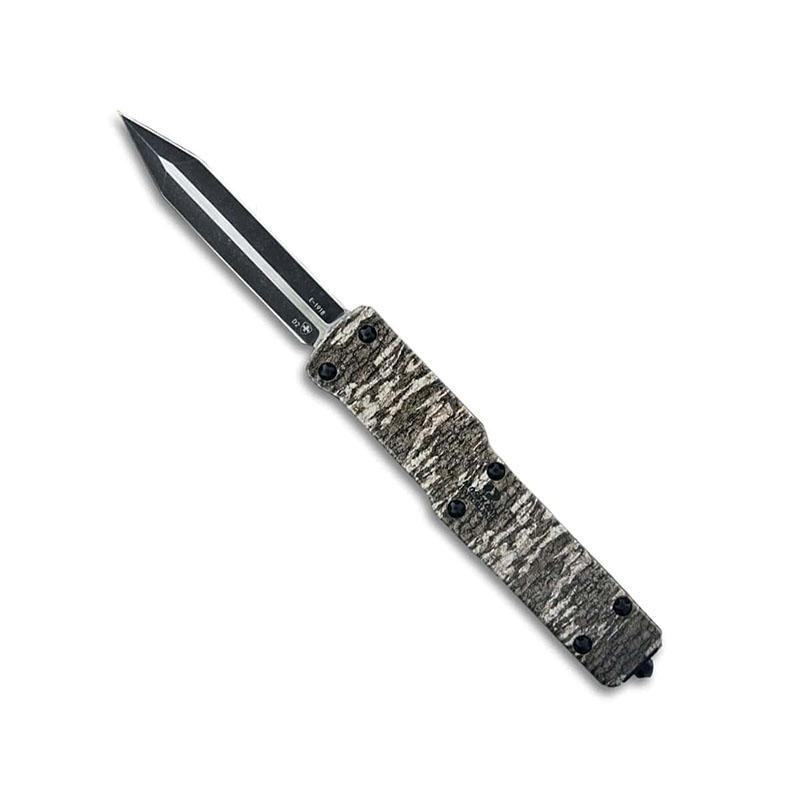Templar Knife Premium Weighted Small Knife 3-1/8" D2 Dagger Blade Mossy Oak Bottomland