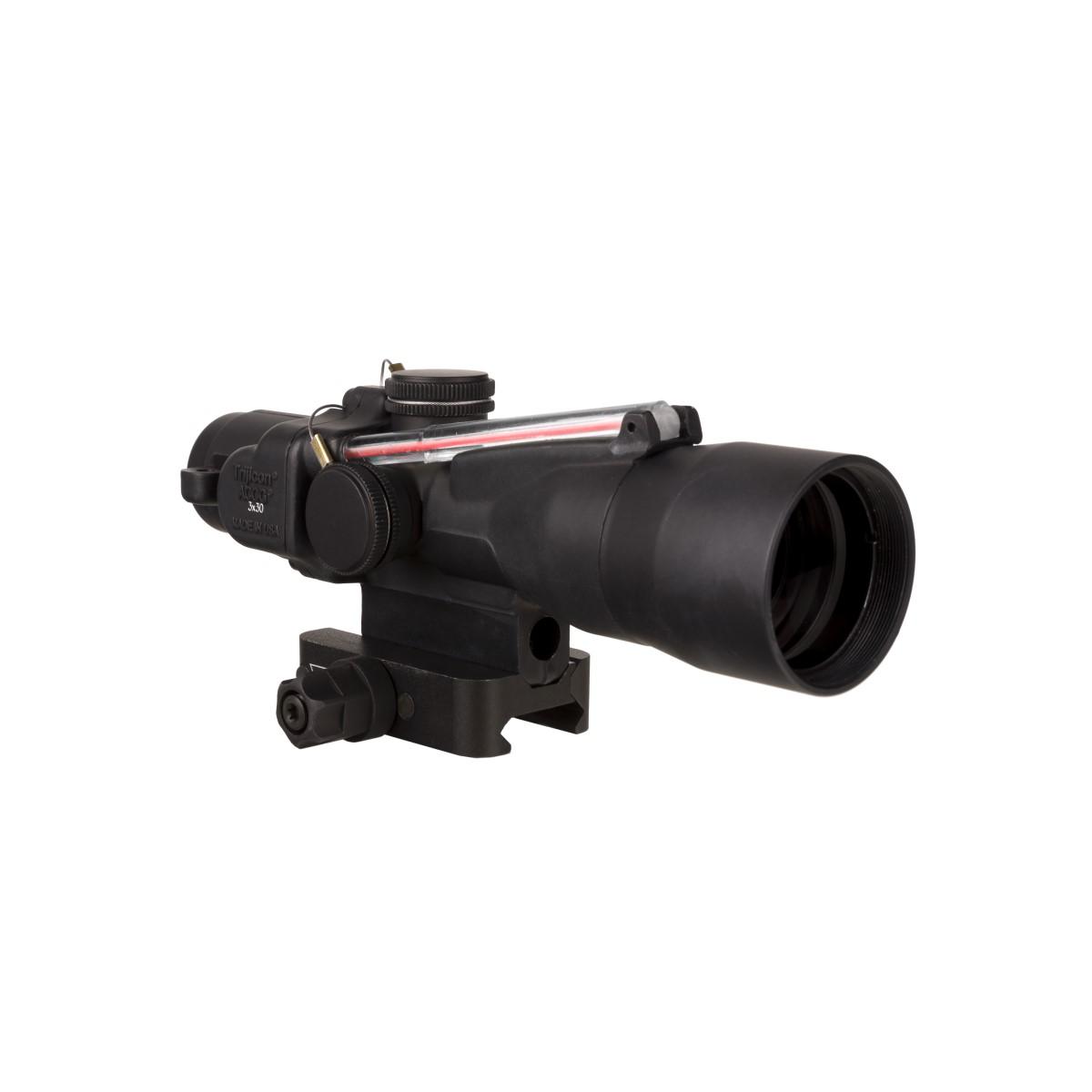 TrijiconInc. Trijicon Compact ACOG 3x30 Rifle Scope Red Horseshoe/Dot 7.62x39/123gr. Illuminated Black