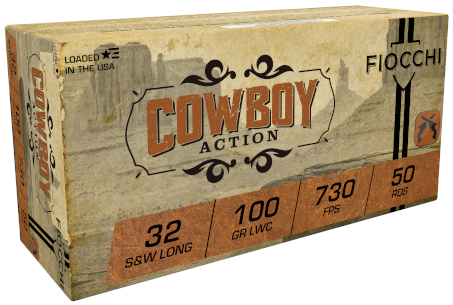 Fiocchi Cowboy Action Handgun Ammunition 32 S&W LONG 100gr LWC 730 fps 50/ct
