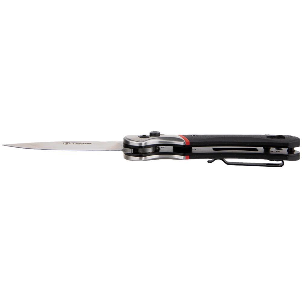 Rock Ridge Outdoors Telum Tremor Tactical Automatic Knife 3-1/2" Drop Point Blade Black