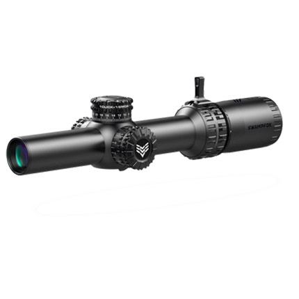 10 Ring Swampfox Arrowhead LPVO Series Rifle Scope - 1-10x24 30mm SFP Red IR BDC Black
