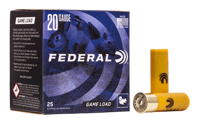 FEDERAL GAME-SHOK GAME LOAD SS 20GA 2-3/4" 2-1/2DE 7/8OZ #6 AMMO 25RD