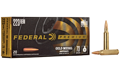 Federal Gold Medal Berger Hybrid Rifle Ammunition .223 Rem 73 gr BTHP 2800 fps 20/ct