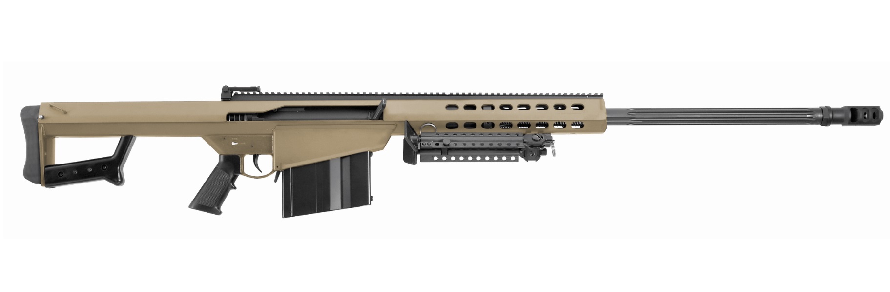 Barrett Model 82A1 Rifle .50 BMG 10rd Magazine(1) 29" Fluted Barrel w/Bipod FDE Finish