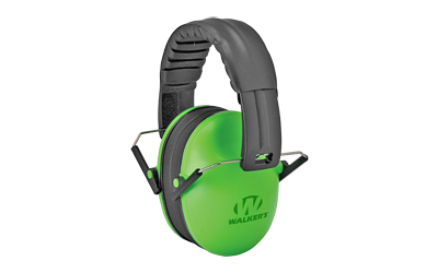 Walker's Game Kids Folding Passive Ear Muffs-Lime Green