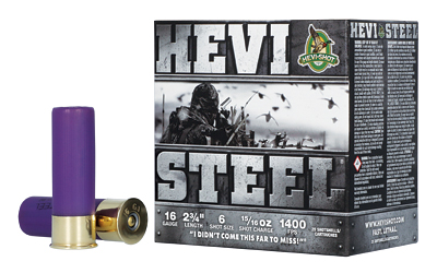 Environ Metal Inc HEVI-Shot HEVI-Steel Shotshells 16ga 2-3/4" 15/16oz 1400 fps #6 25/ct